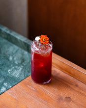 cocktail sans alcool rouge rhum myrtille citron thé