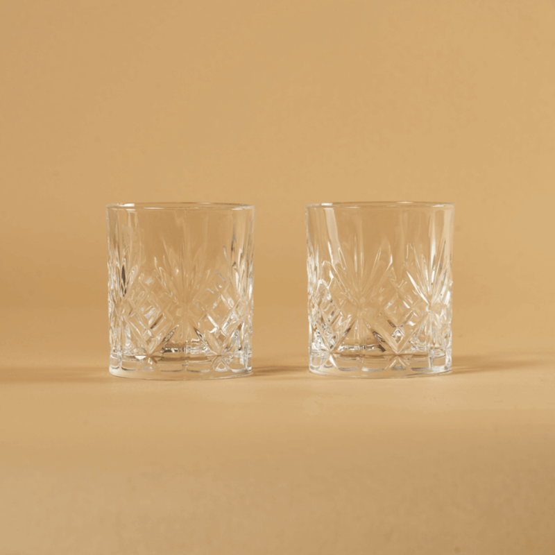 + 2 beautiful crystal cocktail glasses